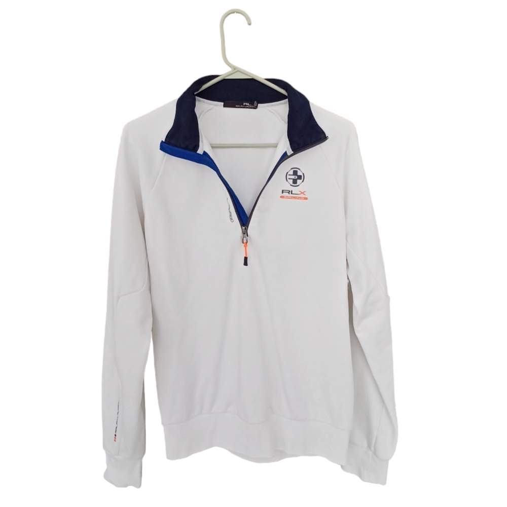 RLX Ralph Lauren • Medium men's • sailing pullover sweater yachting 1/2 zip Rare